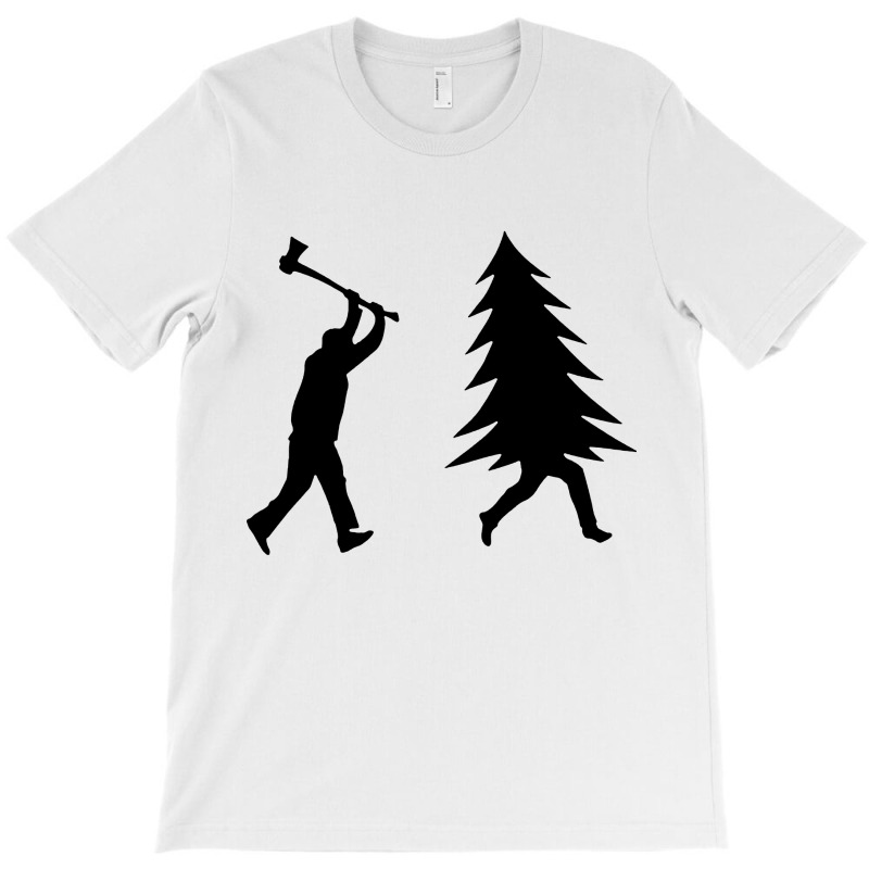 Funny Christmas Tree Is Chased T-shirt | Artistshot