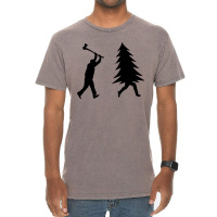 Funny Christmas Tree Is Chased Vintage T-shirt | Artistshot