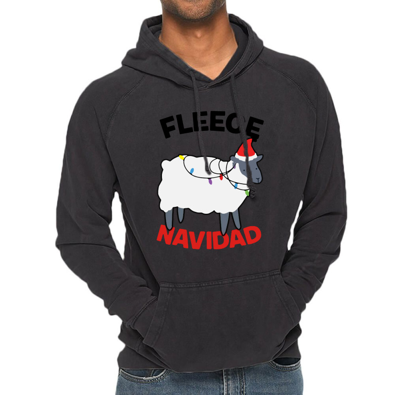 Fleece Navidad   Funny Christmas Sheep Vintage Hoodie | Artistshot