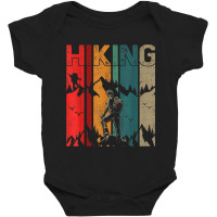 Retro Hiker Adventure Lover Outdoor Camping Mountain Hiking T Shirt Baby Bodysuit | Artistshot