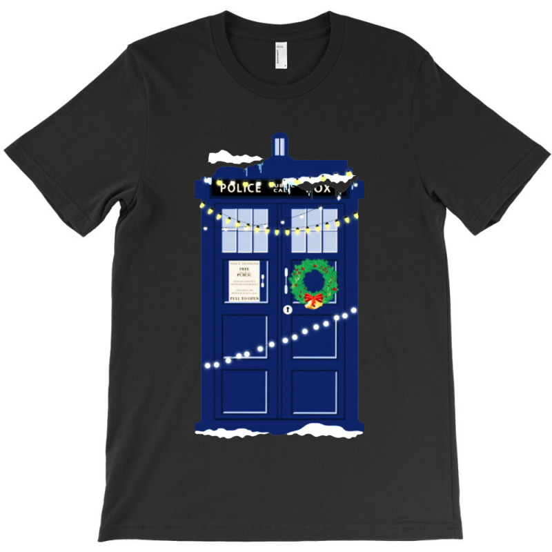 Doctor Who Police Box Christmas T-shirt | Artistshot