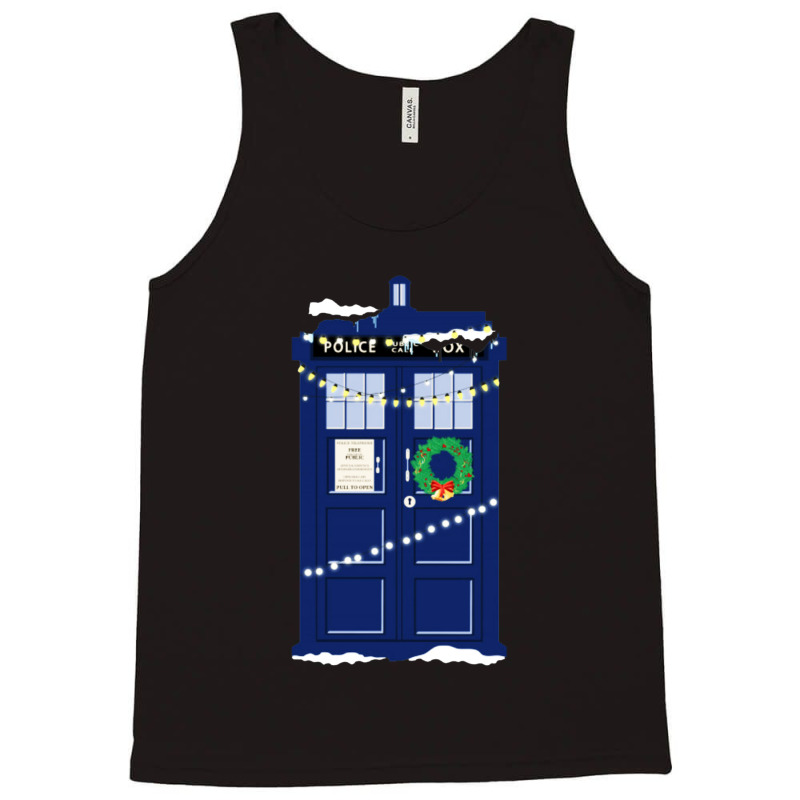 Doctor Who Police Box Christmas Tank Top | Artistshot