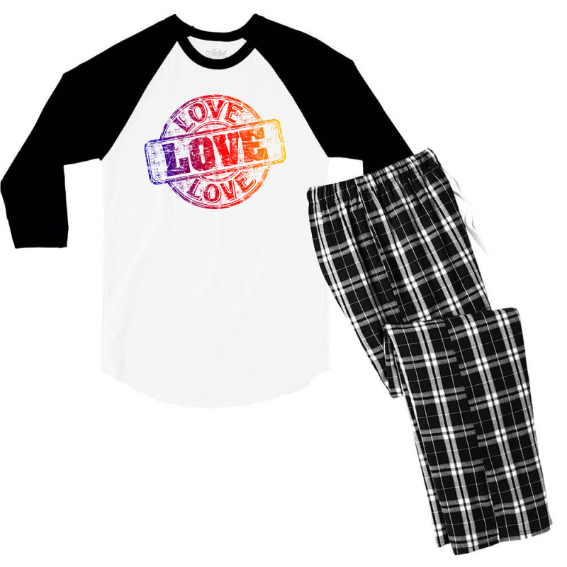 Love Rainbow Men's 3/4 Sleeve Pajama Set | Artistshot