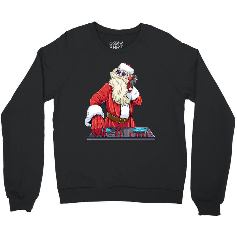 Dj Rock Christmas Santa Claus Crewneck Sweatshirt | Artistshot