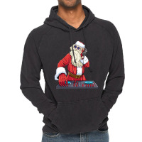 Dj Rock Christmas Santa Claus Vintage Hoodie | Artistshot