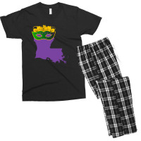 Mardi Gras Louisiana Mask Men's T-shirt Pajama Set | Artistshot