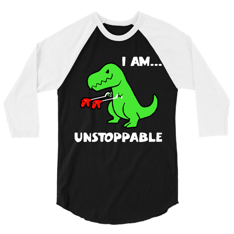 Dinosaur I Am Unstoppable Christmas 3/4 Sleeve Shirt | Artistshot