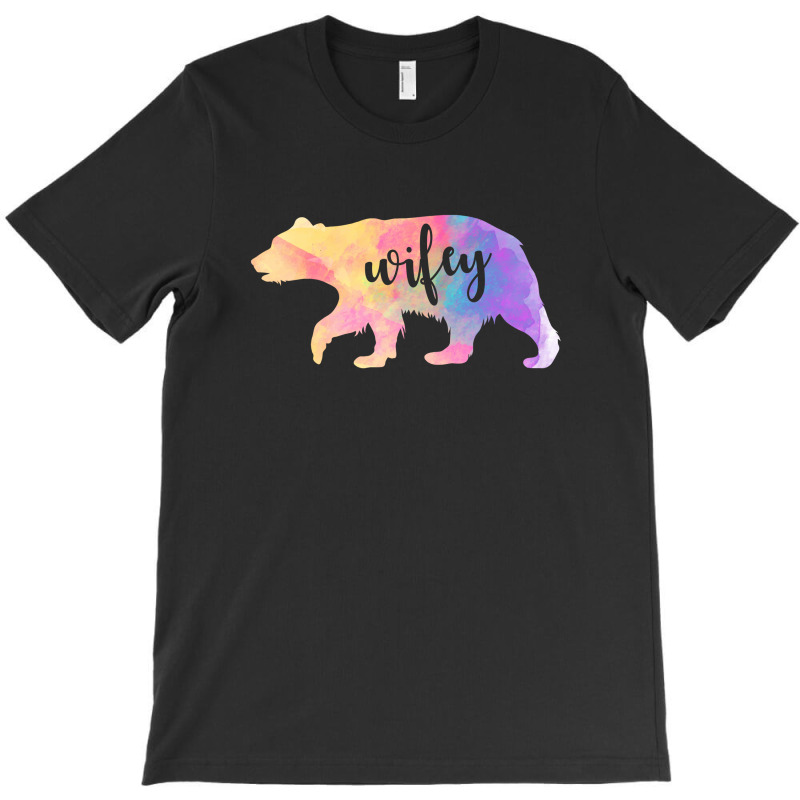 Wifey Bear Watercolor T-shirt | Artistshot