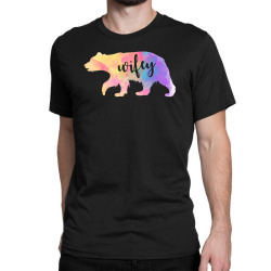wifey bear watercolor Classic T-shirt | Artistshot