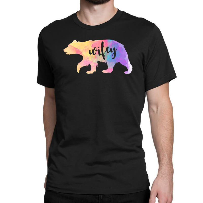 Wifey Bear Watercolor Classic T-shirt | Artistshot