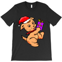 Cute Stuffed Dog Holding Christmas T-shirt | Artistshot