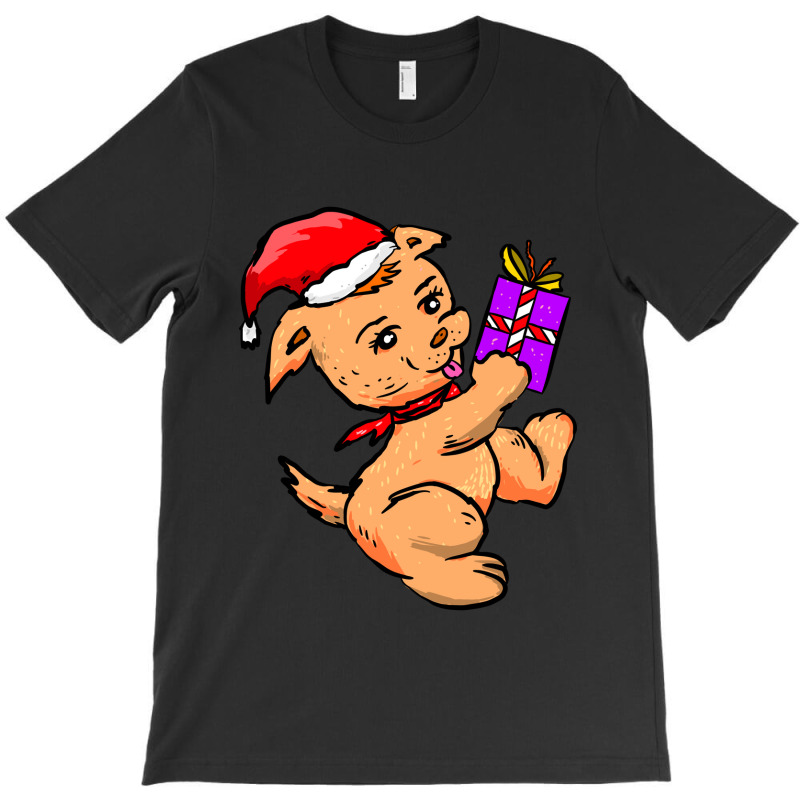 Cute Stuffed Dog Holding Christmas T-shirt | Artistshot