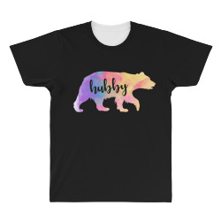 hubby bear watercolor All Over Men's T-shirt | Artistshot