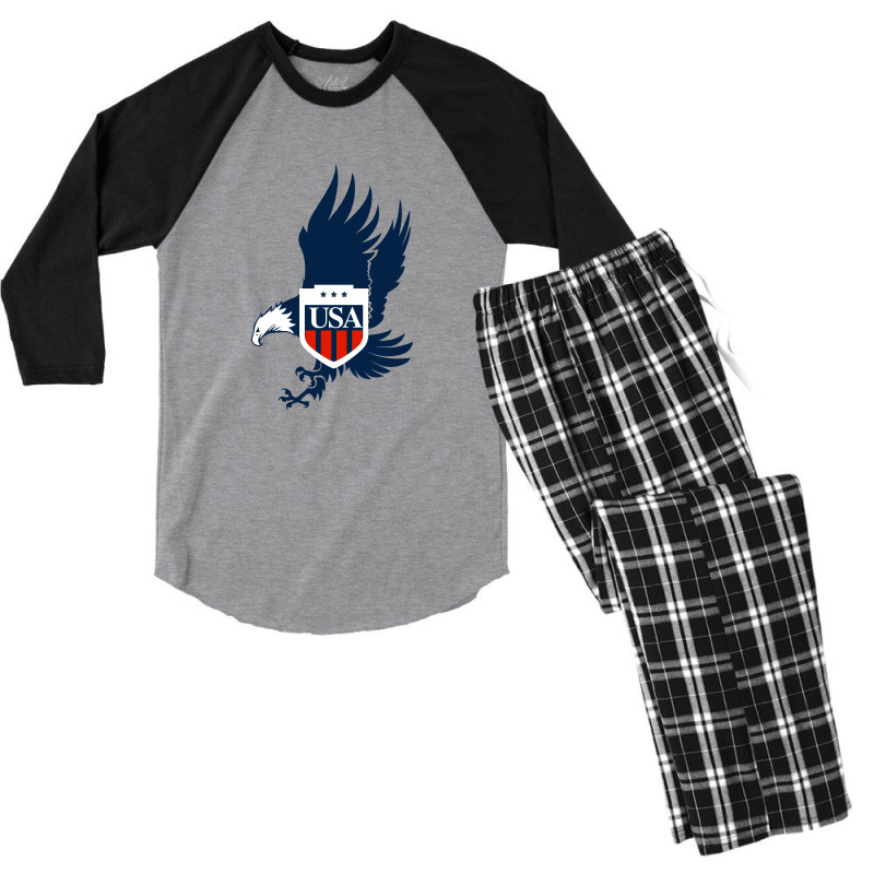 America Eagle Men's 3/4 Sleeve Pajama Set | Artistshot