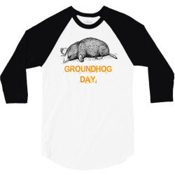 groundhog day mole 3/4 Sleeve Shirt | Artistshot