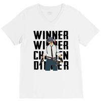 Winner Chicken Dinner (black) V-neck Tee | Artistshot