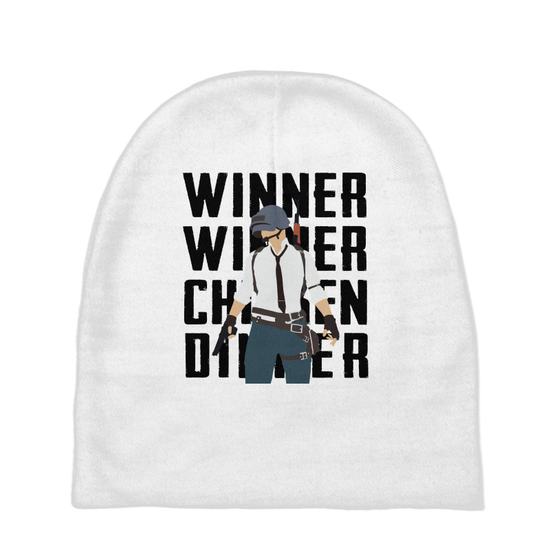 Winner Chicken Dinner (black) Baby Beanies | Artistshot