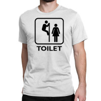 Toilet Cubicle Funny Classic T-shirt | Artistshot