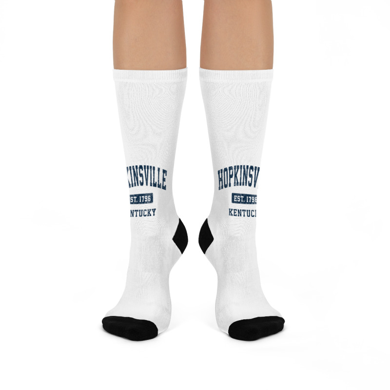 Hopkinsville Kentucky Ky Vintage Athletic Sports Design T Shirt Crew Socks | Artistshot