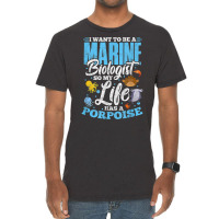 I Want To Be Marine Biologist So Life Has A Porpoise Grunge T Shirt Vintage T-shirt | Artistshot