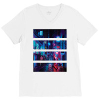 Japanese Vaporwave Streetwear Synthwave Aesthetic Futuristic T Shirt V-neck Tee | Artistshot