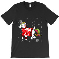 Christmas Unicorn Ugly Costumes Matching Family Xmas Pajama T Shirt T-shirt | Artistshot