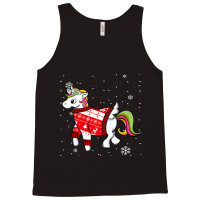 Christmas Unicorn Ugly Costumes Matching Family Xmas Pajama T Shirt Tank Top | Artistshot