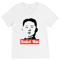 kim jong un the rocket man V-Neck Tee | Artistshot