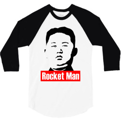 kim jong un the rocket man 3/4 Sleeve Shirt | Artistshot