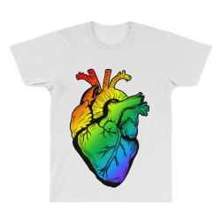 rainbow heart All Over Men's T-shirt | Artistshot