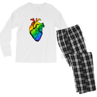 Rainbow Heart Men's Long Sleeve Pajama Set | Artistshot