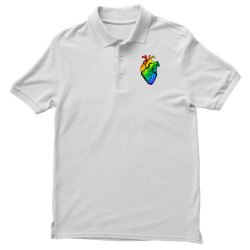 rainbow heart Men's Polo Shirt | Artistshot