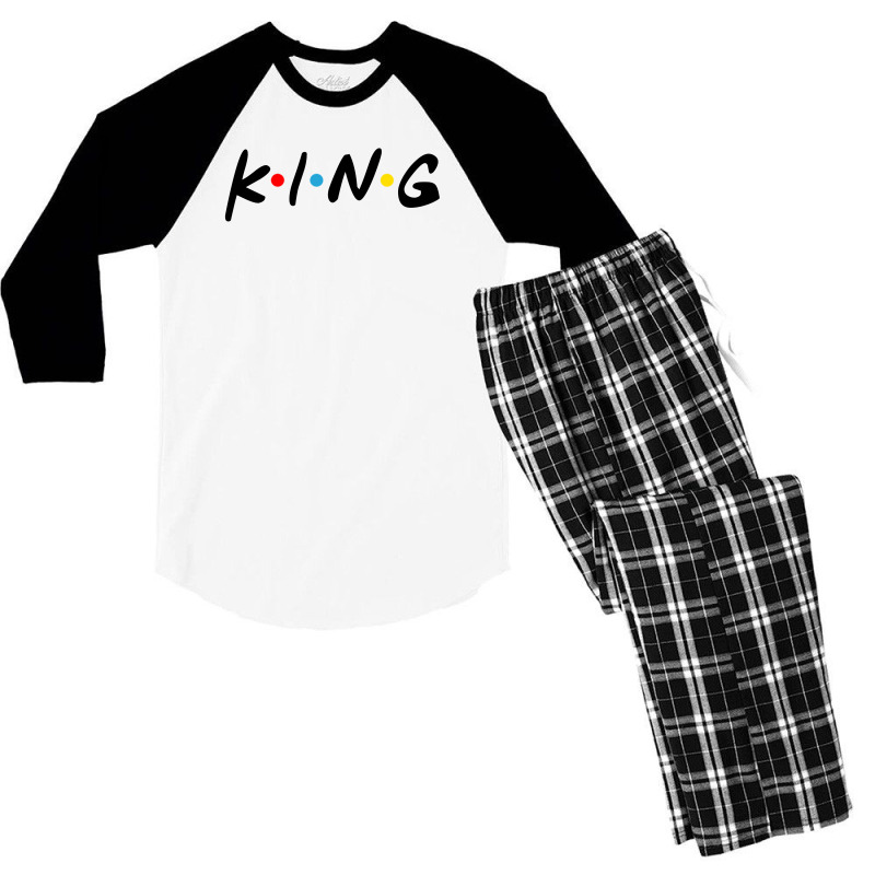 Friends Tv Show Parody King For Light Men's 3/4 Sleeve Pajama Set | Artistshot