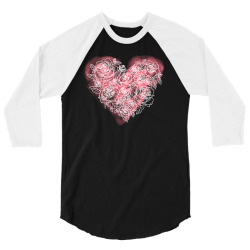heart rose for dark 3/4 Sleeve Shirt | Artistshot