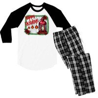 Happy Holidays Men's 3/4 Sleeve Pajama Set | Artistshot