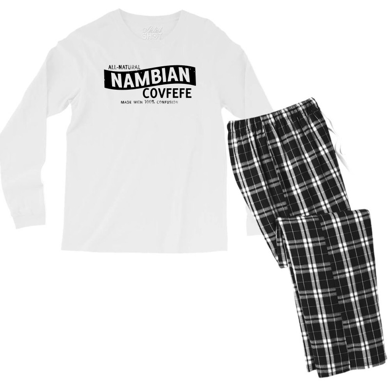 Nambian Covfefe Black Men's Long Sleeve Pajama Set | Artistshot