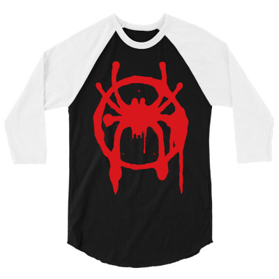 Into The Spider - Verse 3/4 Sleeve Shirt Designed By Meza Design
