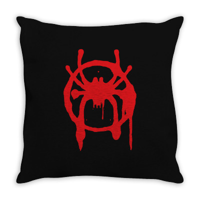 Into The Spider - Verse Throw Pillow Designed By Meza Design