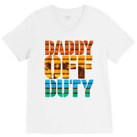 Daddy Off Duty Summer Dad Off To The Duty At The Beach Tank Top V-neck Tee | Artistshot