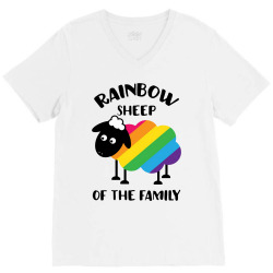 rainbow sheep of the family V-Neck Tee | Artistshot