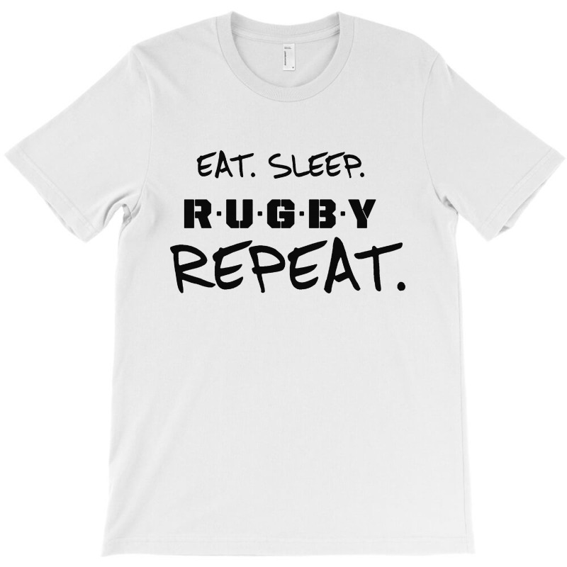 Rugby Lover Black Typography T-shirt | Artistshot
