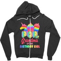 Pop It Grandma Of The Birthday Girl Fidget Family Matching T Shirt Zipper Hoodie | Artistshot