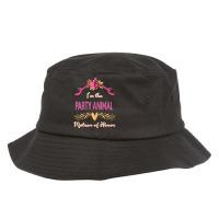 Womens Cute Matron Of Honor Animal Matching Bachelorette T Shirt Bucket Hat | Artistshot