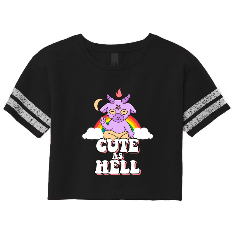 Satan Unicorn Goat Cute As Hell T Shirt Scorecard Crop Tee by Kevin_VandenBerge | Artistshot