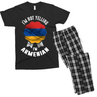 I'm Not Yelling I'm Armenian Men's T-shirt Pajama Set | Artistshot