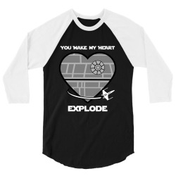 you make my heart explode for dark 3/4 Sleeve Shirt | Artistshot