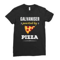 Galvaniser Powered By Pizza Funny Gift Ladies Fitted T-shirt | Artistshot