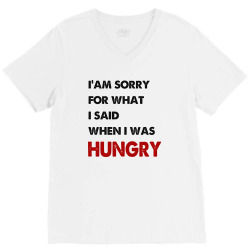 i'am sorry for what i said when i was hungry guys V-Neck Tee | Artistshot