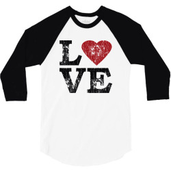 valentines day love with heart 3/4 Sleeve Shirt | Artistshot