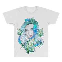 pisces girl watercolor All Over Men's T-shirt | Artistshot